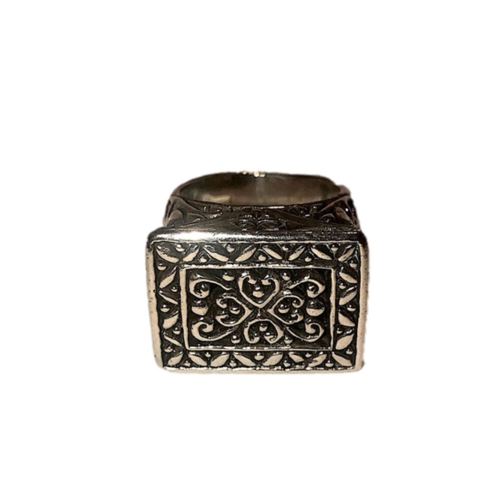 VTG Huge Sterling Silver Floral Filigree Style Heavy Ring Sz 7.25 / 17.5g